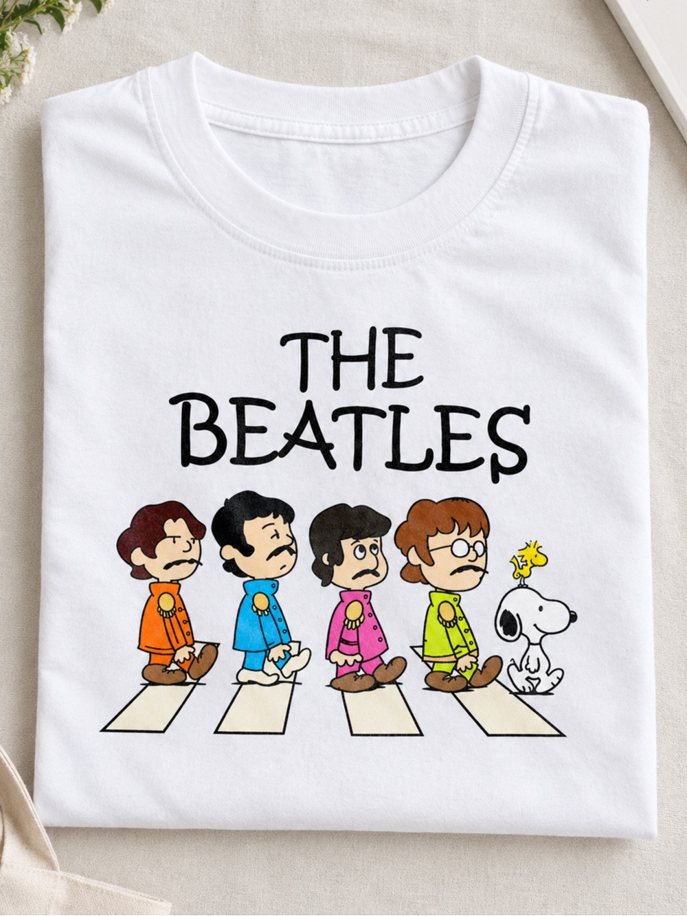 The Beatles Cartoon Vintage Shirt, Peanuts Graphic Tee